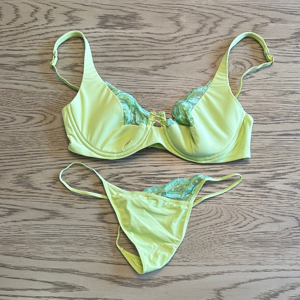 Victoria's Secret Green Lingerie Set